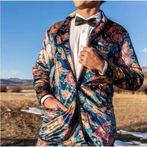 Chubbies "The Definition of Casual" Blazer - Men's XXL - Velour Floral
